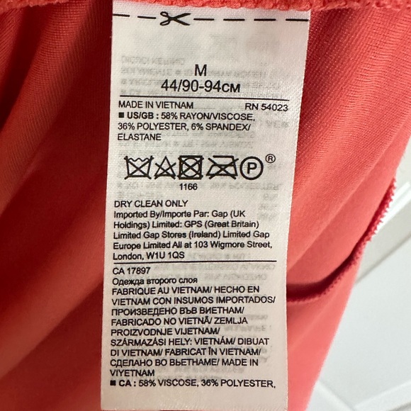 BANANA REPUBLIC coral ruffled sleeveless wrap maxi dress size Medium - Picture 10 of 10